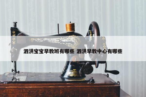 泗洪宝宝早教班有哪些 泗洪早教中心有哪些