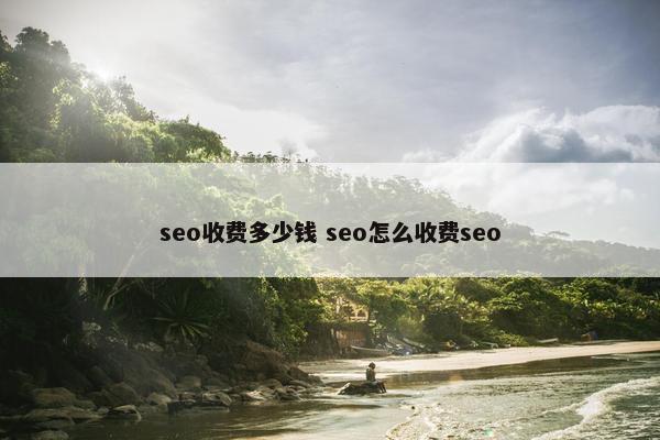 seo收费多少钱 seo怎么收费seo