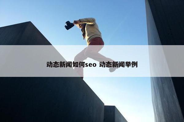 动态新闻如何seo 动态新闻举例