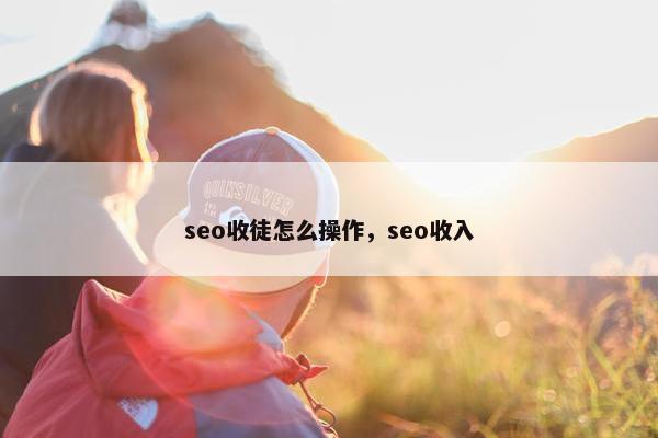 seo收徒怎么操作，seo收入