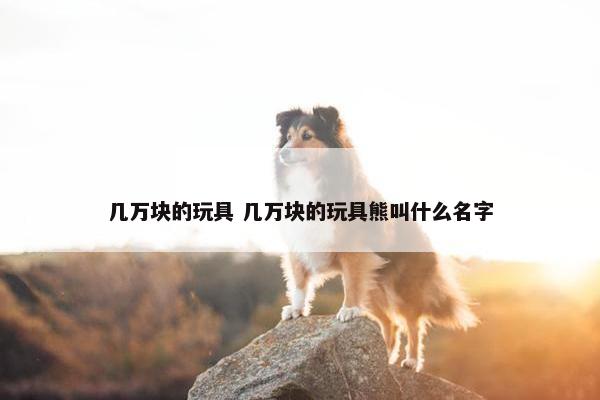 几万块的玩具 几万块的玩具熊叫什么名字