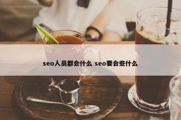 seo人员都会什么 seo要会些什么