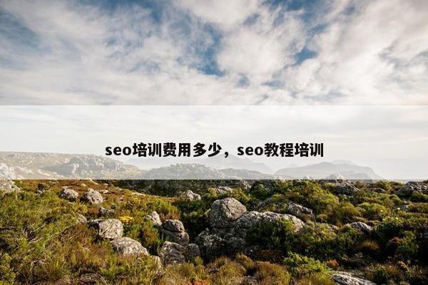 seo培训费用多少，seo教程培训