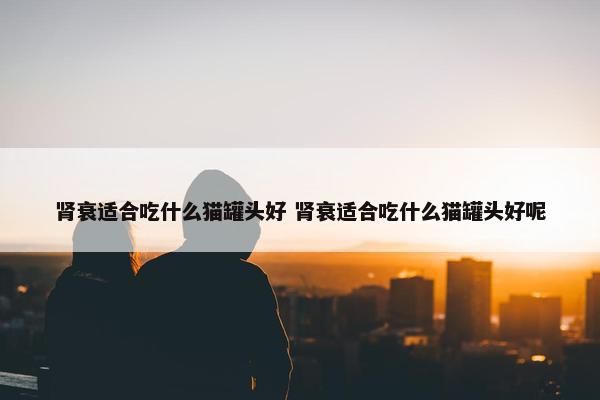 肾衰适合吃什么猫罐头好 肾衰适合吃什么猫罐头好呢