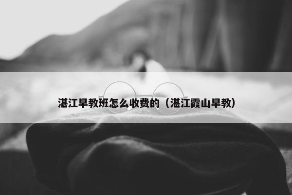 湛江早教班怎么收费的（湛江霞山早教）