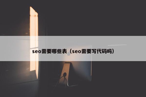 seo需要哪些表（seo需要写代码吗）