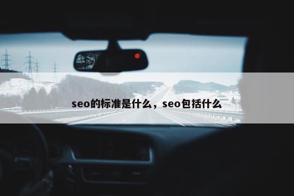 seo的标准是什么，seo包括什么