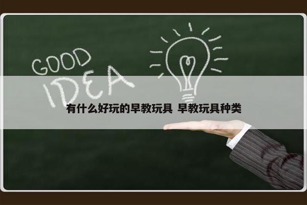 有什么好玩的早教玩具 早教玩具种类