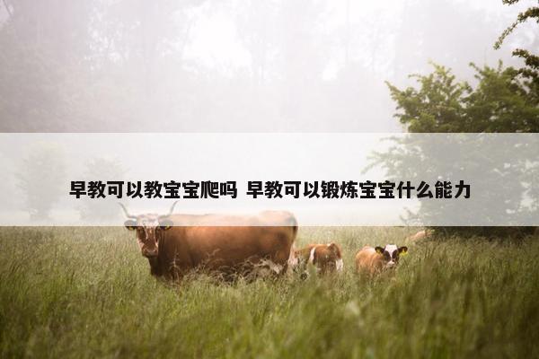 早教可以教宝宝爬吗 早教可以锻炼宝宝什么能力