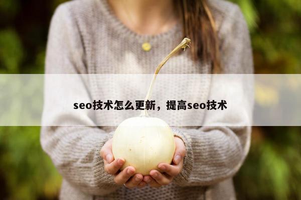 seo技术怎么更新，提高seo技术