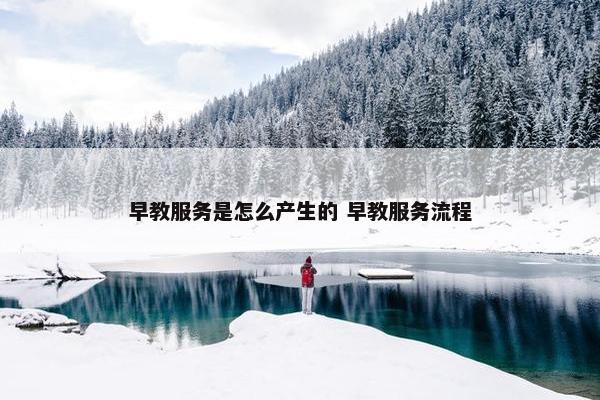 早教服务是怎么产生的 早教服务流程