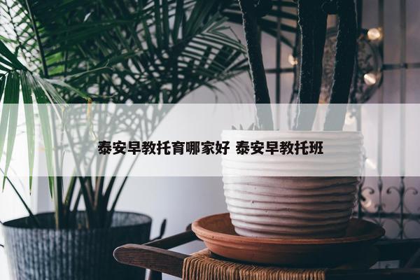 泰安早教托育哪家好 泰安早教托班