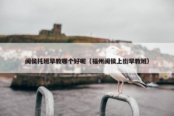 闽侯托班早教哪个好呢（福州闽侯上街早教班）