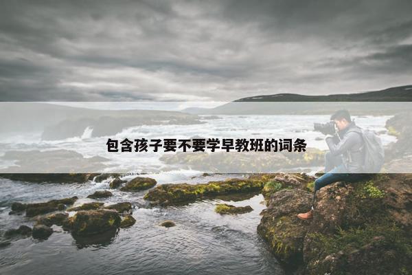 包含孩子要不要学早教班的词条