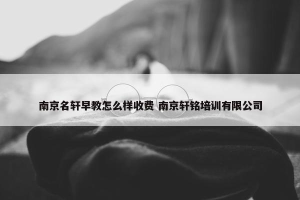 南京名轩早教怎么样收费 南京轩铭培训有限公司