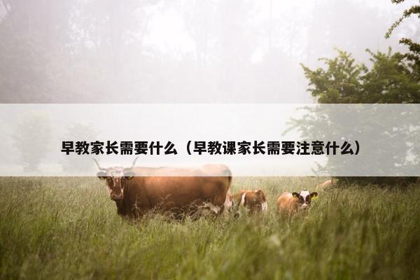 早教家长需要什么（早教课家长需要注意什么）