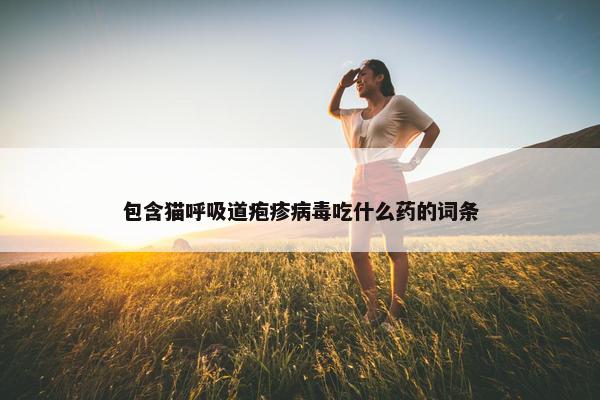 包含猫呼吸道疱疹病毒吃什么药的词条