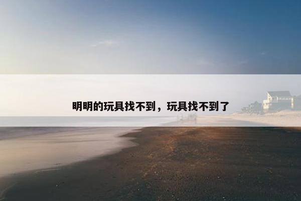 明明的玩具找不到，玩具找不到了