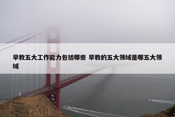 早教五大工作能力包括哪些 早教的五大领域是哪五大领域