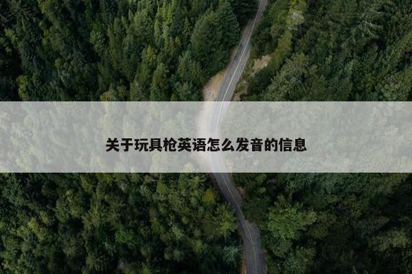 关于玩具枪英语怎么发音的信息