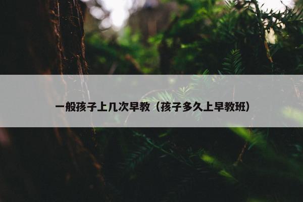 一般孩子上几次早教（孩子多久上早教班）