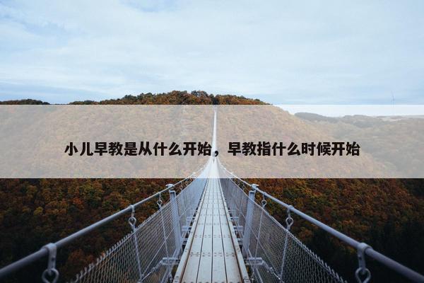 小儿早教是从什么开始，早教指什么时候开始