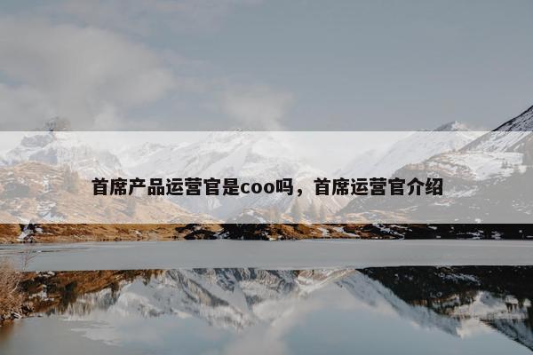 首席产品运营官是coo吗，首席运营官介绍