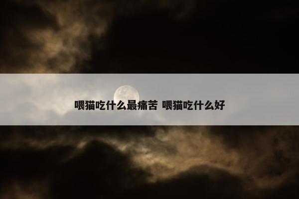 喂猫吃什么最痛苦 喂猫吃什么好