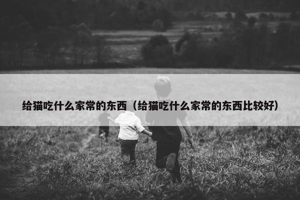 给猫吃什么家常的东西（给猫吃什么家常的东西比较好）