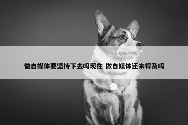 做自媒体要坚持下去吗现在 做自媒体还来得及吗