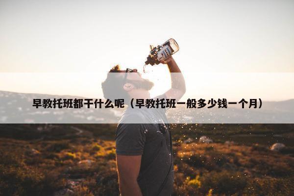 早教托班都干什么呢（早教托班一般多少钱一个月）