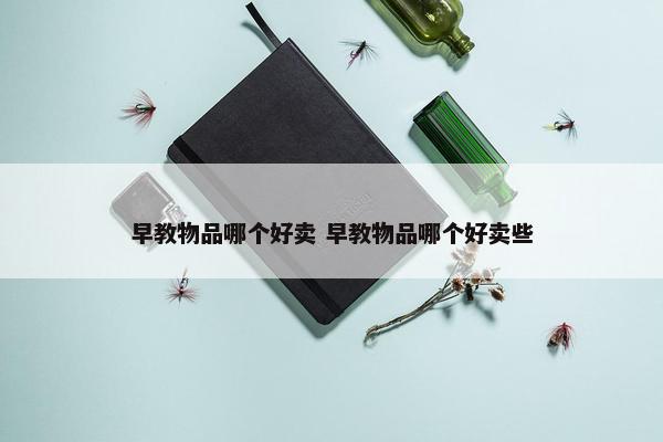 早教物品哪个好卖 早教物品哪个好卖些