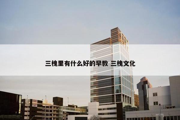 三槐里有什么好的早教 三槐文化