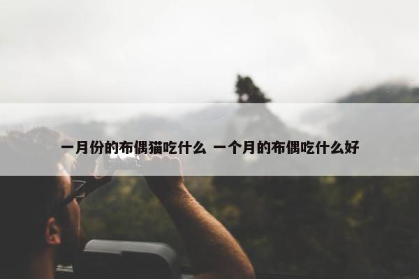 一月份的布偶猫吃什么 一个月的布偶吃什么好