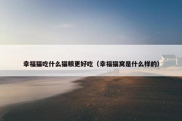 幸福猫吃什么猫粮更好吃（幸福猫窝是什么样的）