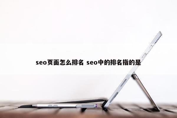 seo页面怎么排名 seo中的排名指的是