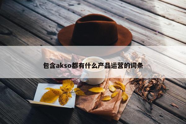 包含akso都有什么产品运营的词条