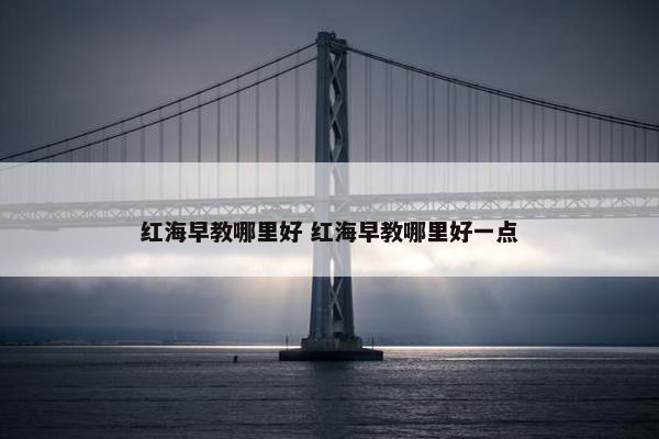 红海早教哪里好 红海早教哪里好一点