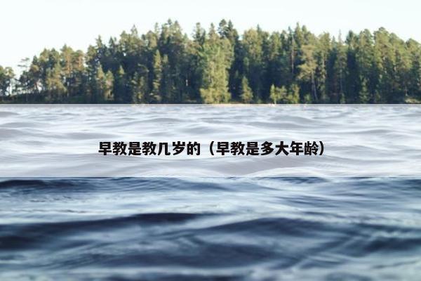 早教是教几岁的（早教是多大年龄）