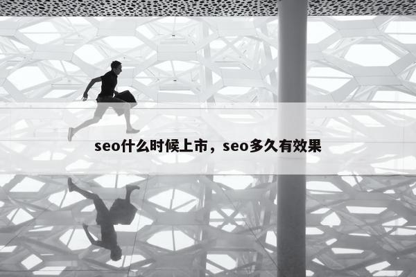 seo什么时候上市，seo多久有效果