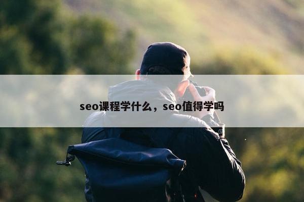 seo课程学什么，seo值得学吗