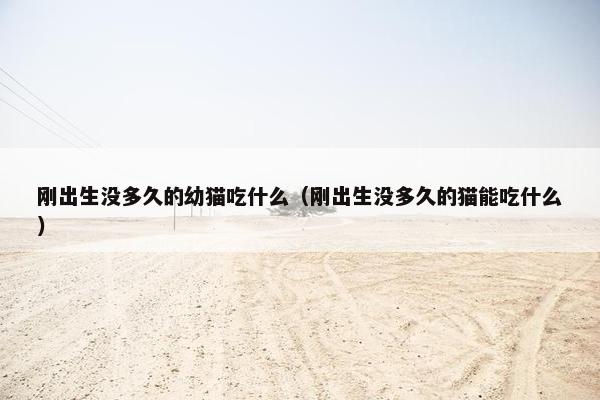 刚出生没多久的幼猫吃什么（刚出生没多久的猫能吃什么）