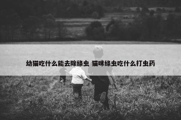 幼猫吃什么能去除绦虫 猫咪绦虫吃什么打虫药