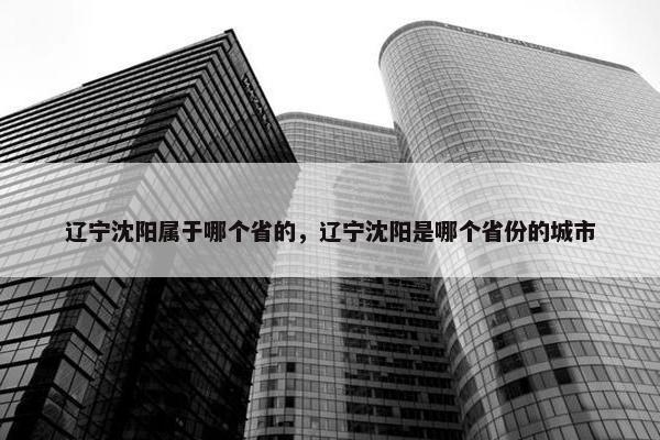 辽宁沈阳属于哪个省的，辽宁沈阳是哪个省份的城市