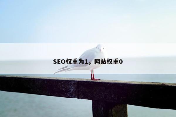 SEO权重为1，网站权重0