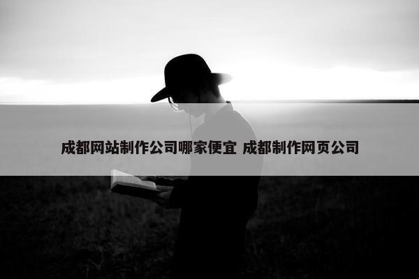 成都网站制作公司哪家便宜 成都制作网页公司