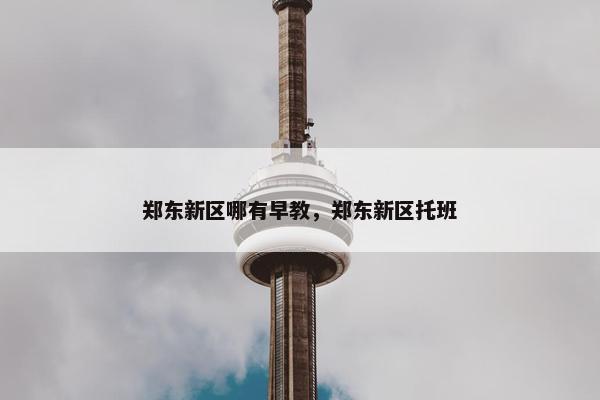 郑东新区哪有早教，郑东新区托班