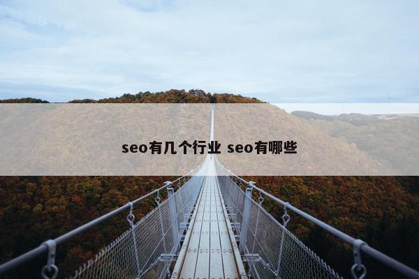 seo有几个行业 seo有哪些