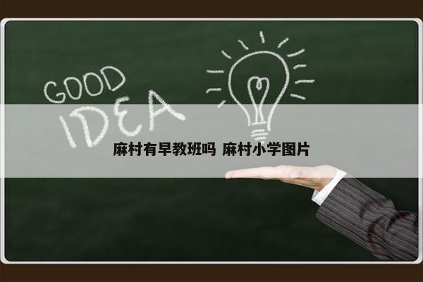 麻村有早教班吗 麻村小学图片