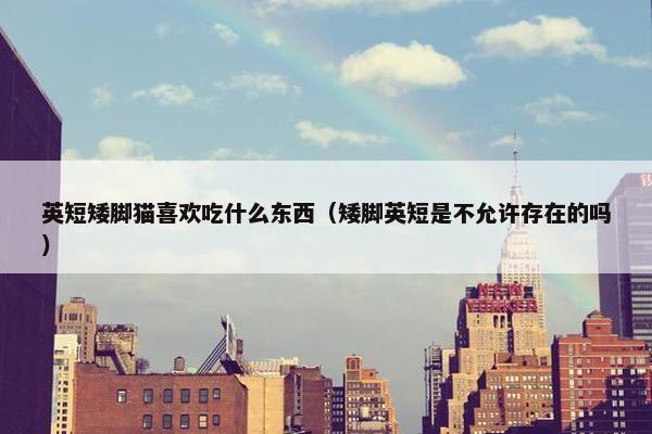 英短矮脚猫喜欢吃什么东西（矮脚英短是不允许存在的吗）